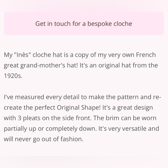 Bespoke Anna Chocola Ines Cloche - Picture 12 of 14